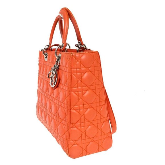 Authenticity Guarantee CHRISTIAN DIOR Logo Lady Cannage 2Way Shoulder - Picture 16 of 16